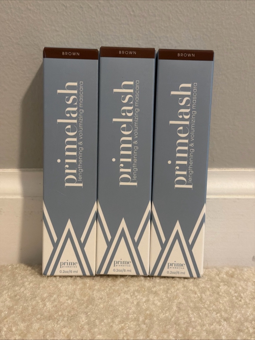 Bundle of 3 New Prime Prometics PrimeLash Lengthening Volumizing Mascara Brown